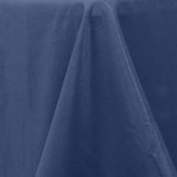 108inch Navy Blue 200 GSM Seamless Premium Polyester Round Tablecloth#whtbkgd