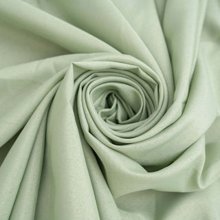 Create a Timeless and Elegant Atmosphere with the 108" Sage Green Seamless Polyester Round Tablecloth