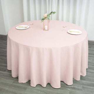 Create Unforgettable Moments with the Blush Seamless Polyester Round Tablecloth Create Unforgettable Moments with the Blush Seamless Polyester Round Tablecloth