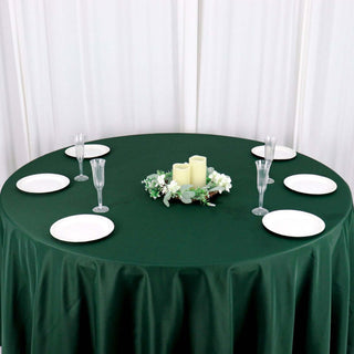 Elevate Your Event Decor with the 120" Hunter Emerald Green Tablecloth Elevate Your Event Decor with the 120" Hunter Emerald Green Tablecloth