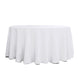 120 inch White Polyester Round Tablecloth