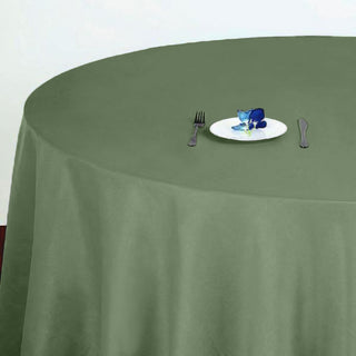 Versatile and Stylish Olive Green Seamless Polyester Round Tablecloth