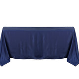 50"x120" Navy Blue Polyester Rectangular Tablecloth