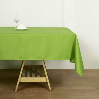Create a Stunning Green Decor with the Apple Green Seamless Polyester Rectangular Tablecloth