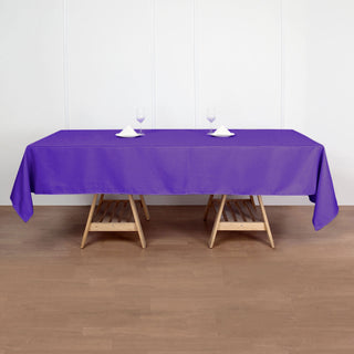 Create a Chic and Stylish Ambiance with a Purple Polyester Tablecloth