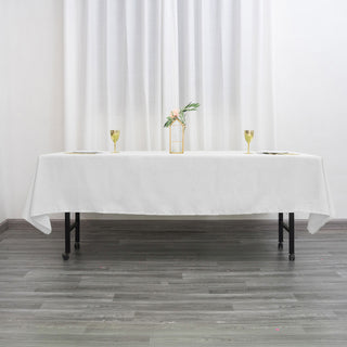 Elevate Your Event Decor with a White Seamless Polyester Tablecloth