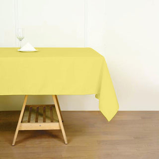 Elevate Your Wedding or Party Decor with a Yellow Polyester Tablecloth