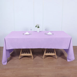 Add Elegance to Your Event with the Lavender Lilac Polyester Rectangular Tablecloth