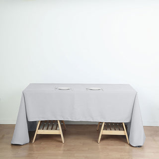 Create an Unforgettable Event with the Silver Polyester Tablecloth