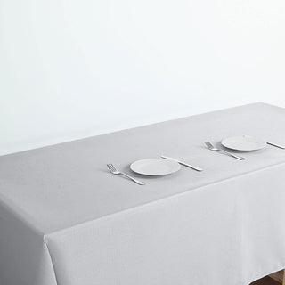 Unleash the Elegance of the Silver Polyester Tablecloth
