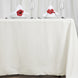 72x120Inch Ivory Polyester Rectangle Tablecloth, Reusable Linen Tablecloth