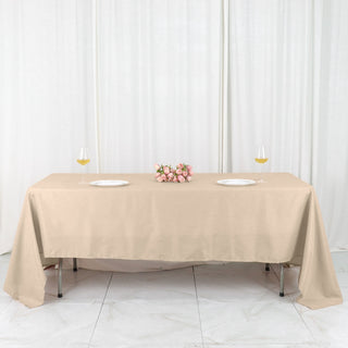 Add Elegance to Your Event with the Nude Seamless Polyester Rectangle Tablecloth