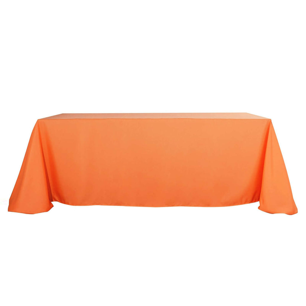 72"x120" Orange Seamless Polyester Tablecloth