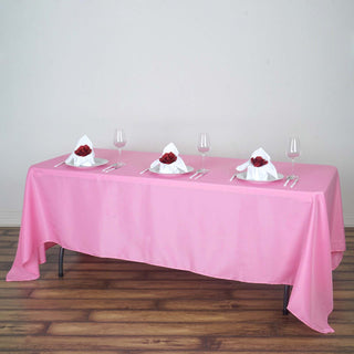 Elevate Your Event Decor with a Pink Rectangle Tablecloth