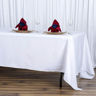 Experience Unparalleled Luxury with the White Premium Polyester Tablecloth Experience Unparalleled Luxury with the White Premium Polyester Tablecloth