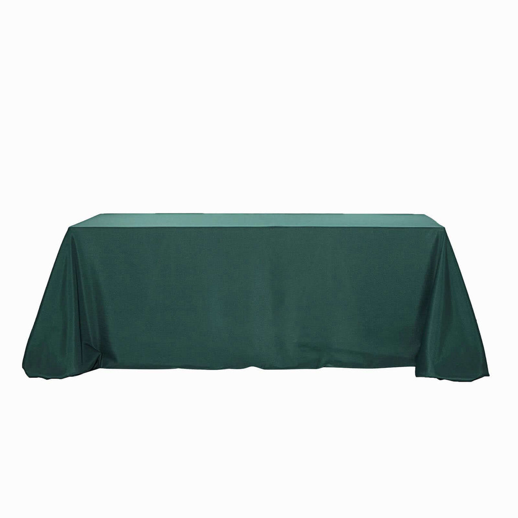 90x132" Hunter Emerald Green Polyester Tablecloth