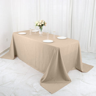 Timeless Elegance with the Nude Seamless Polyester Rectangular Tablecloth