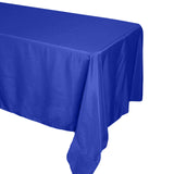 90"x132" Royal Blue Polyester Rectangular Tablecloth