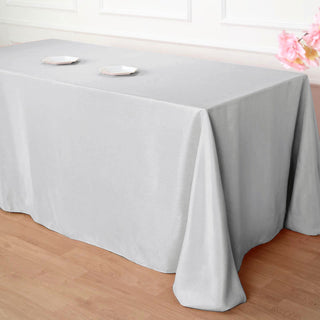 Create a Stunning Tablescape with the Silver Polyester Tablecloth