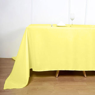 Elevate Your Event Decor with a Yellow Polyester Tablecloth