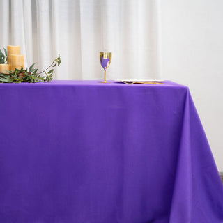 Enhance Your Event Decor with the Purple Seamless Polyester Tablecloth