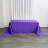 90x156 inches Purple Polyester Rectangular Tablecloth