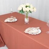 Terracotta (Rust) Seamless Premium Polyester Rectangular Tablecloth 220GSM - 90x156inch