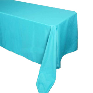 Transform Your Tables with the Turquoise Polyester Rectangular Tablecloth