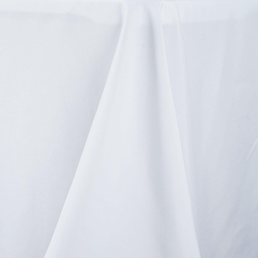 90x156inch White 200 GSM Seamless Premium Polyester Rectangular Tablecloth#whtbkgd