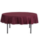 90Inch Burgundy Polyester Round Tablecloth