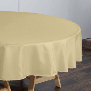 Make a Statement with the Champagne Round Tablecloth Make a Statement with the Champagne Round Tablecloth