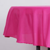 90Inch Fuchsia Polyester Round Tablecloth