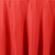 90Inch Red Polyester Round Tablecloth