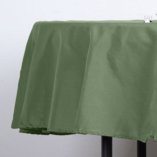 Unleash the Beauty of Olive Green with the Seamless Polyester Round Tablecloth