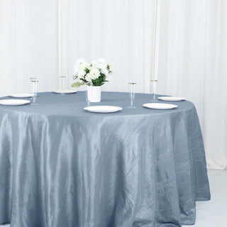 Elevate Your Event Decor with the Crinkle Taffeta Tablecloth