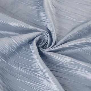 Dusty Blue Accordion Crinkle Taffeta Tablecloth: The Perfect Addition to Your Event Decor