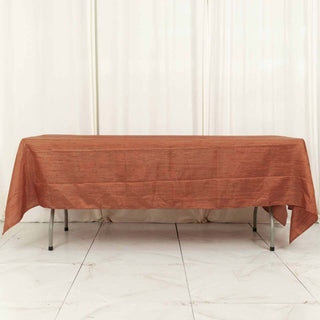 Terracotta (Rust) Accordion Crinkle Taffeta Tablecloth Terracotta (Rust) Accordion Crinkle Taffeta Tablecloth