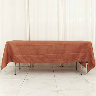 Terracotta (Rust) Accordion Crinkle Taffeta Tablecloth