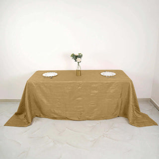 Add Elegance to Your Event with the Gold Accordion Crinkle Taffeta Tablecloth Add Elegance to Your Event with the Gold Accordion Crinkle Taffeta Tablecloth