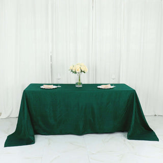 Elevate Your Event with the Hunter Emerald Green Accordion Crinkle Taffeta Tablecloth Elevate Your Event with the Hunter Emerald Green Accordion Crinkle Taffeta Tablecloth