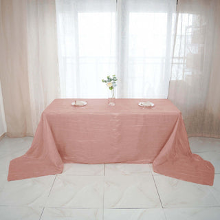 Create a Dreamy Atmosphere with the Dusty Rose Accordion Crinkle Taffeta Tablecloth Create a Dreamy Atmosphere with the Dusty Rose Accordion Crinkle Taffeta Tablecloth