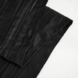 Seamless and Stylish: The Black Accordion Crinkle Taffeta Tablecloth