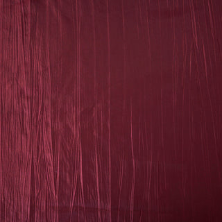 Create a Captivating Event with our Burgundy Accordion Crinkle Taffeta Tablecloth