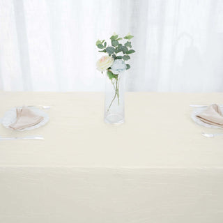 Enhance Your Event Decor with the Ivory Accordion Crinkle Taffeta Tablecloth Enhance Your Event Decor with the Ivory Accordion Crinkle Taffeta Tablecloth
