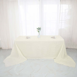 Elevate Your Event with the Ivory Accordion Crinkle Taffeta Tablecloth Elevate Your Event with the Ivory Accordion Crinkle Taffeta Tablecloth