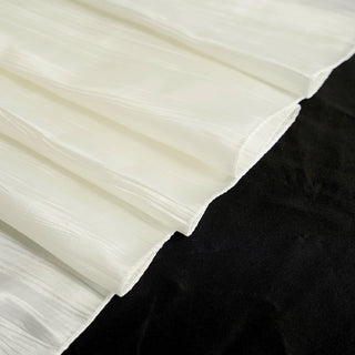 Create an Unforgettable Event with the Ivory Accordion Crinkle Taffeta Tablecloth