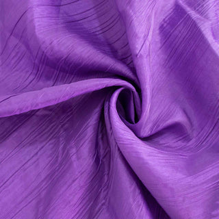 Seamless and Versatile: The 90"x156" Purple Accordion Crinkle Taffeta Tablecloth