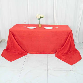 Elevate Your Event Decor with the Red Accordion Tablecloth
