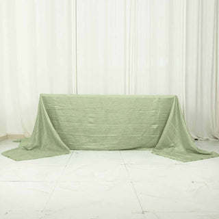 Elevate Your Event Decor with the Sage Green Accordion Crinkle Taffeta Tablecloth Elevate Your Event Decor with the Sage Green Accordion Crinkle Taffeta Tablecloth