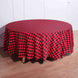 Buffalo Plaid Tablecloth | 108 Round | Black/Red | Checkered Gingham Polyester Tablecloth